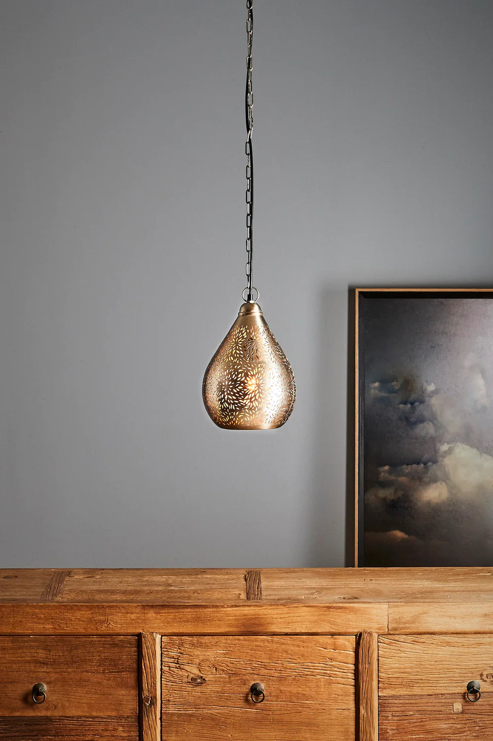 Zaffero AQUARIUS - Perforated Teardrop Metal Pendant-Zaffero-Ozlighting.com.au