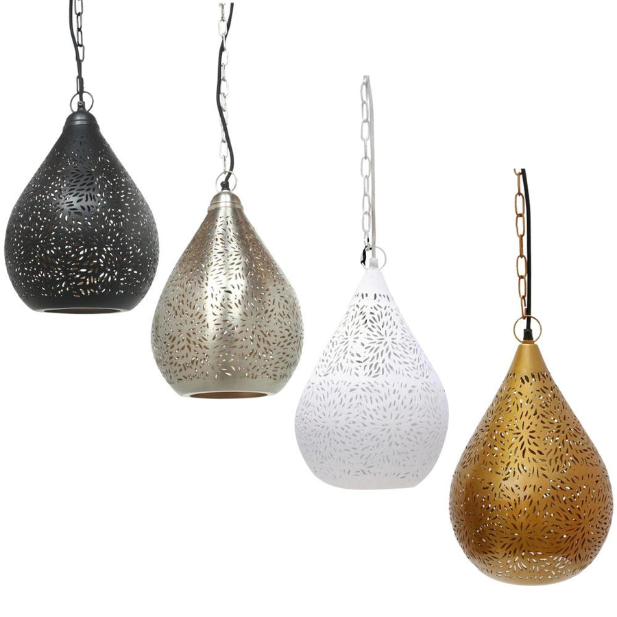 Zaffero AQUARIUS - Perforated Teardrop Metal Pendant-Zaffero-Ozlighting.com.au