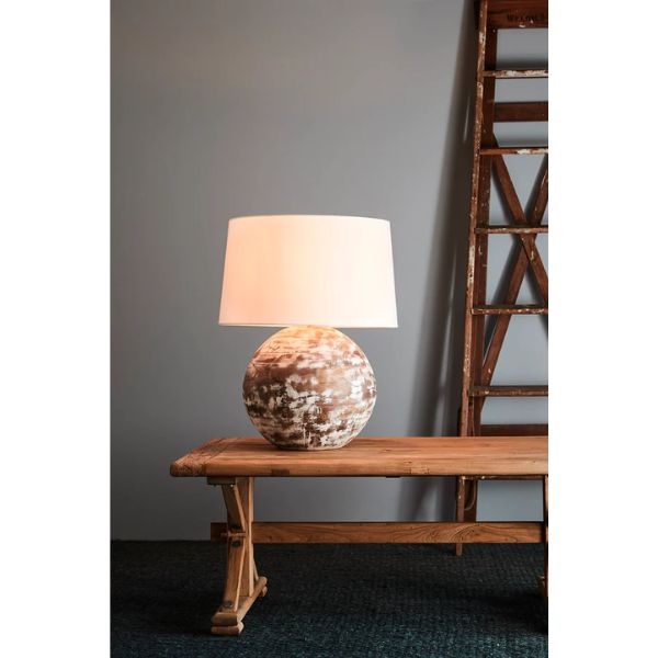 Zaffero BOULE - Turned Mango Wood Ball Table Lamp-Zaffero-Ozlighting.com.au