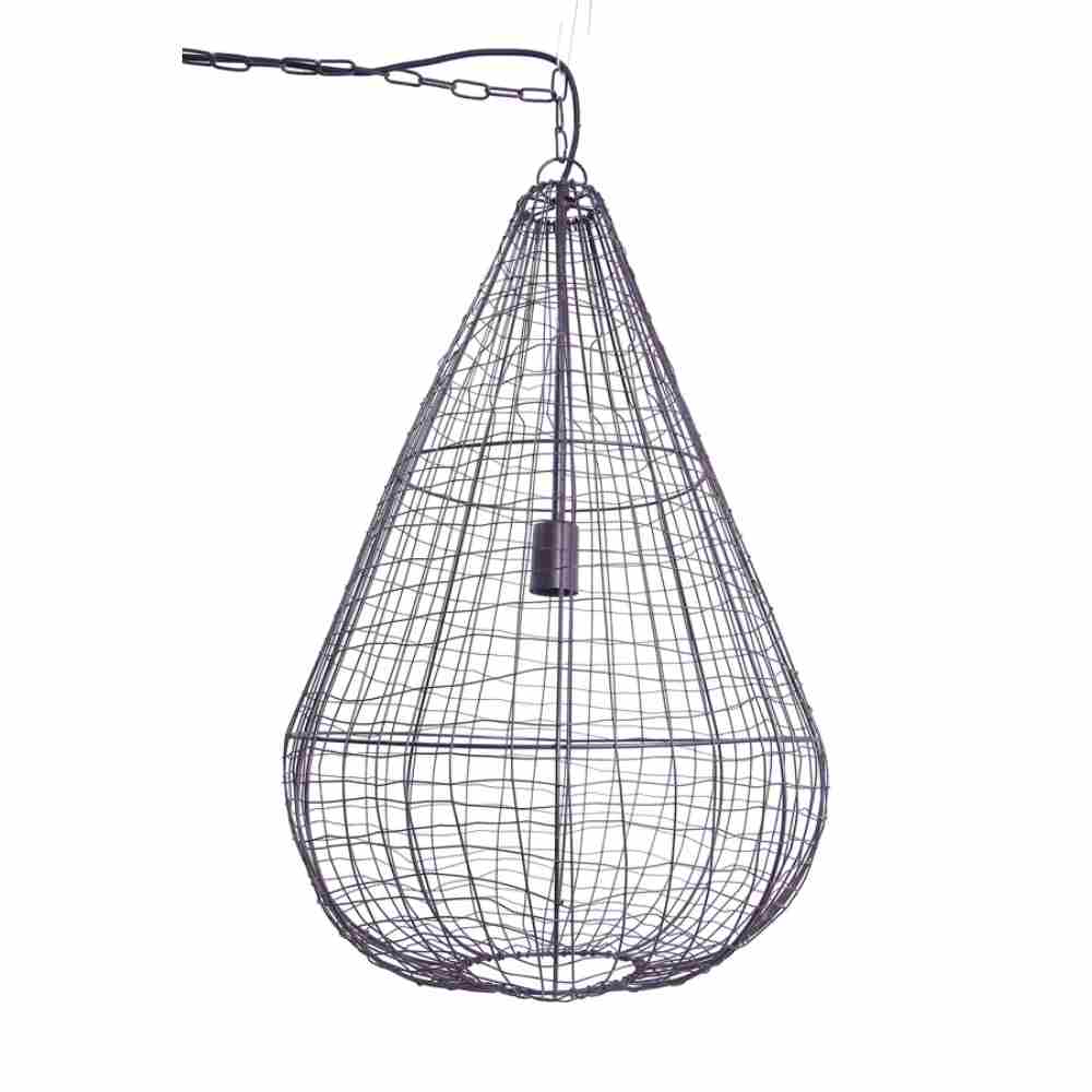 Zaffero CRAY Pendant - Antique Copper Open Wire Weave Teardrop-Zaffero-Ozlighting.com.au