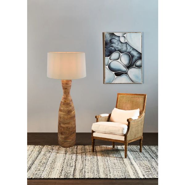 Zaffero ESRAJ - Turned Wood Floor Lamp-Zaffero-Ozlighting.com.au