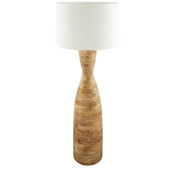 Zaffero ESRAJ - Turned Wood Floor Lamp-Zaffero-Ozlighting.com.au