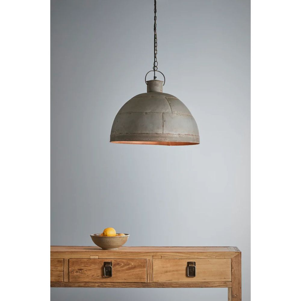 Zaffero GRANADA Pendant - Iron Riveted Dome-Zaffero-Ozlighting.com.au