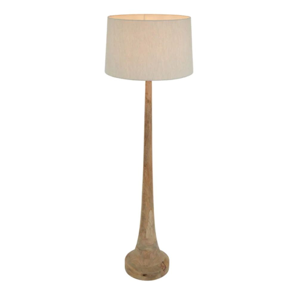 Zaffero LANCIA - Turned Wood Slender Floor Lamp-Zaffero-Ozlighting.com.au