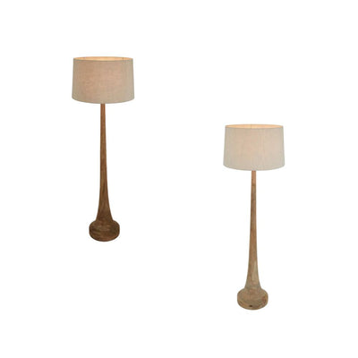 Zaffero LANCIA - Turned Wood Slender Floor Lamp-Zaffero-Ozlighting.com.au