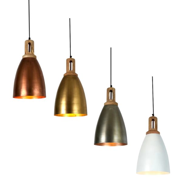 Zaffero LEWIS - 1 Light Metal Dome Pendant Light-Zaffero-Ozlighting.com.au