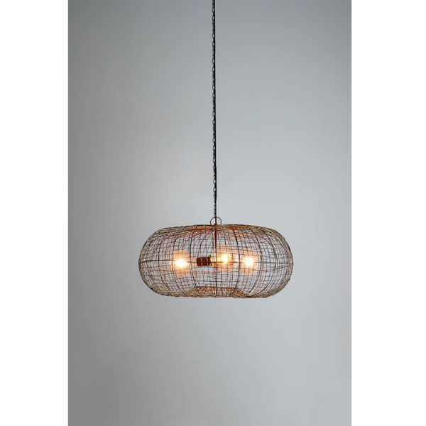 Zaffero LOBSTER Pendant - 3 Light Wire Weave Ellipse-Zaffero-Ozlighting.com.au