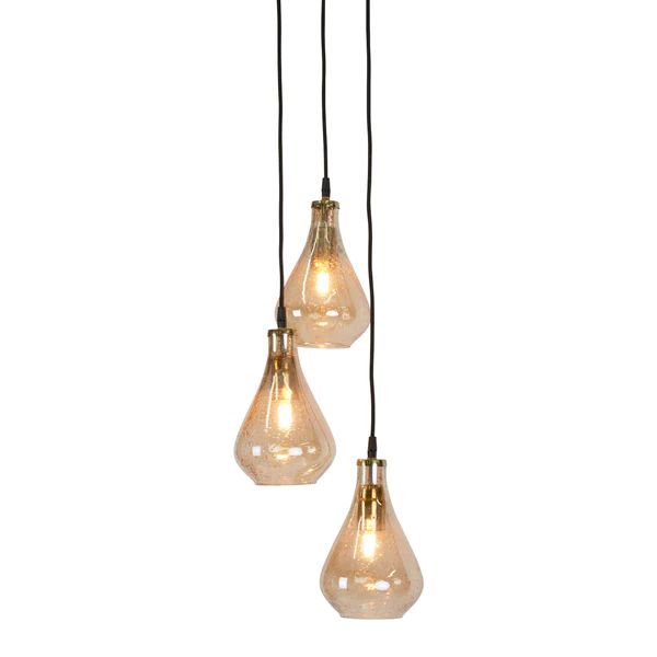 Zaffero LUSTRE TEARDROP Pendant - Stone-Effect Glass Bell-Zaffero-Ozlighting.com.au