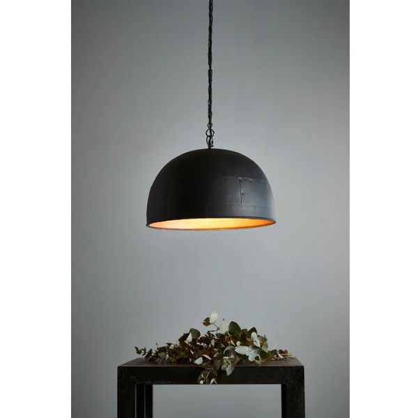 Zaffero NOIR Pendant - Metal Dome Industrial-Zaffero-Ozlighting.com.au