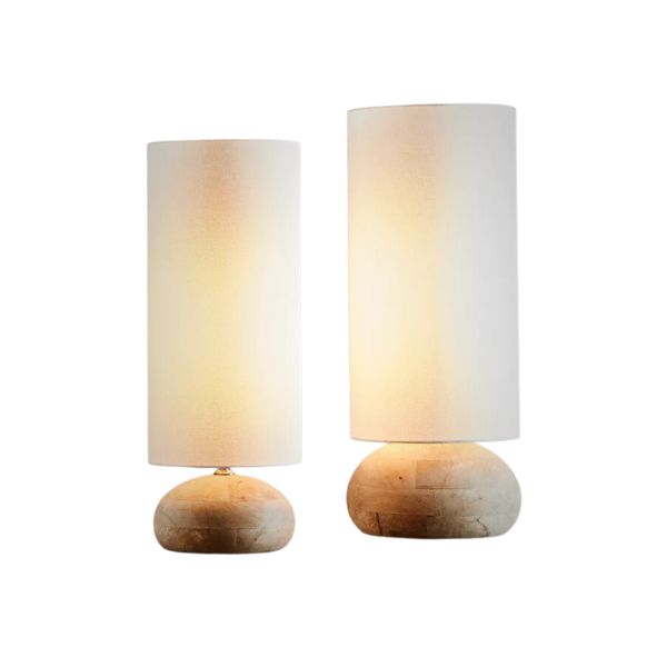 Zaffero PEBBLE Table Lamp - Turned Mango Wood-Zaffero-Ozlighting.com.au