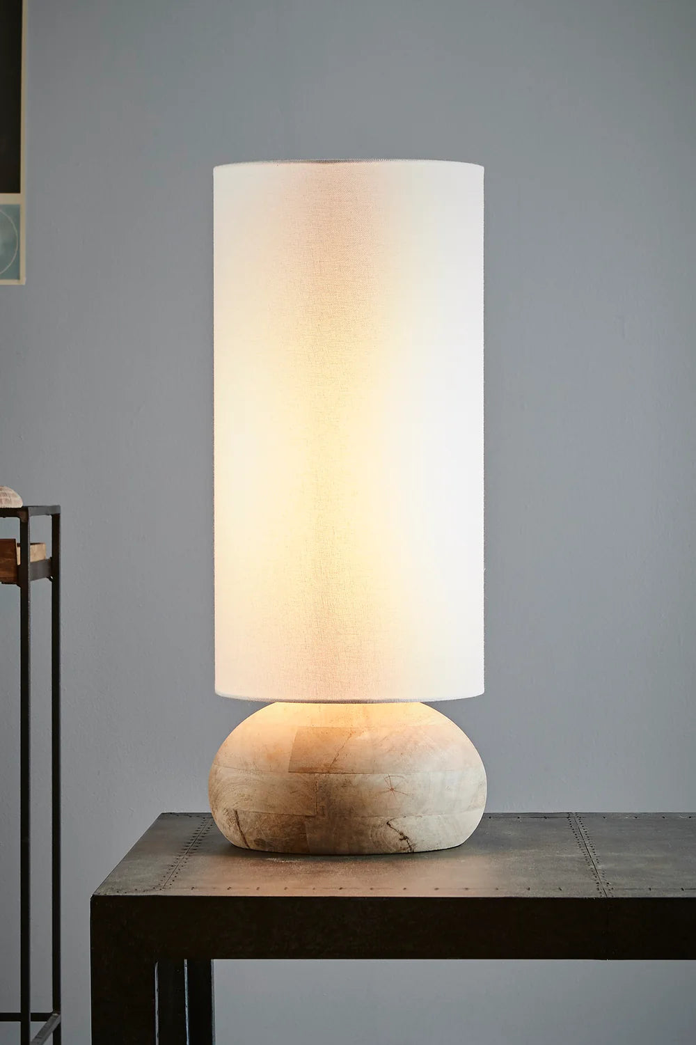 Zaffero PEBBLE - Turned Mango Wood Table Lamp-Zaffero-Ozlighting.com.au