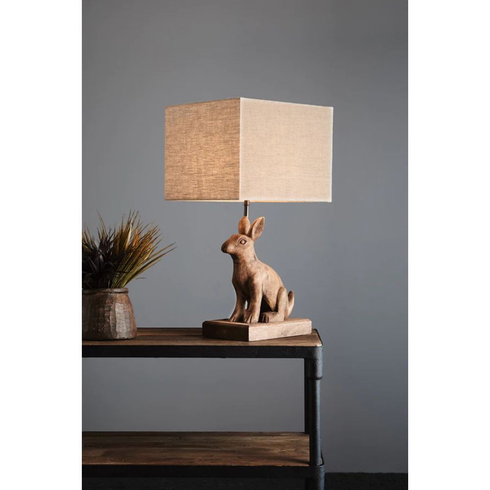 Zaffero SIMON/GARFUNKEL - S/L Wooden Rabbit Table Lamp-Zaffero-Ozlighting.com.au