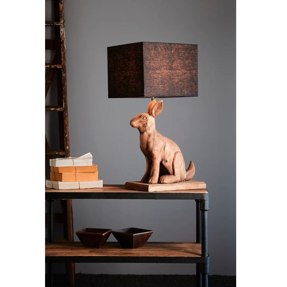 Zaffero SIMON/GARFUNKEL - S/L Wooden Rabbit Table Lamp-Zaffero-Ozlighting.com.au