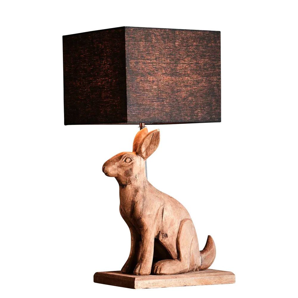 Zaffero SIMON/GARFUNKEL - S/L Wooden Rabbit Table Lamp-Zaffero-Ozlighting.com.au