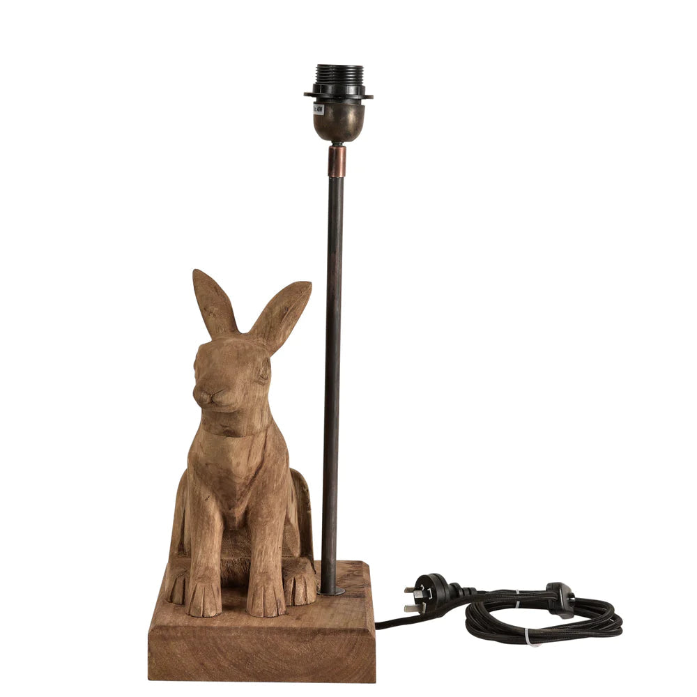 Zaffero SIMON/GARFUNKEL - S/L Wooden Rabbit Table Lamp-Zaffero-Ozlighting.com.au