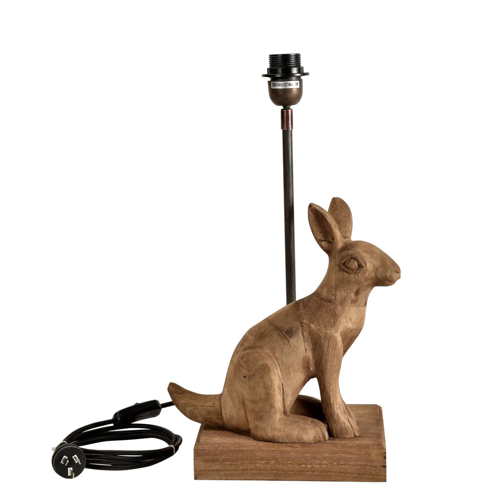 Zaffero SIMON/GARFUNKEL - S/L Wooden Rabbit Table Lamp-Zaffero-Ozlighting.com.au