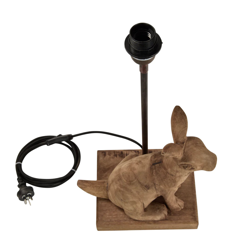 Zaffero SIMON/GARFUNKEL - S/L Wooden Rabbit Table Lamp-Zaffero-Ozlighting.com.au