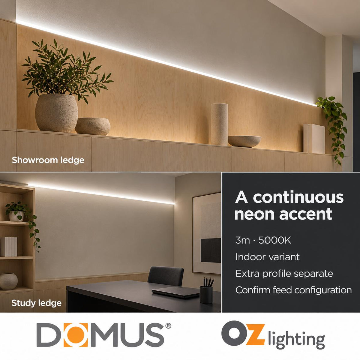 Domus PLEO-14.4-T 3m 5000K LED strip and driver bundle — marketing