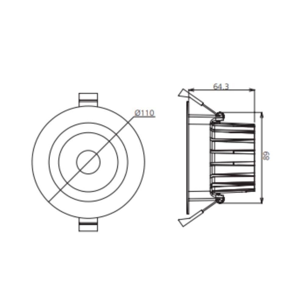 Aluxium ADL-10 - Round 10W LED Downlight IP65-Aluxium-Ozlighting.com.au