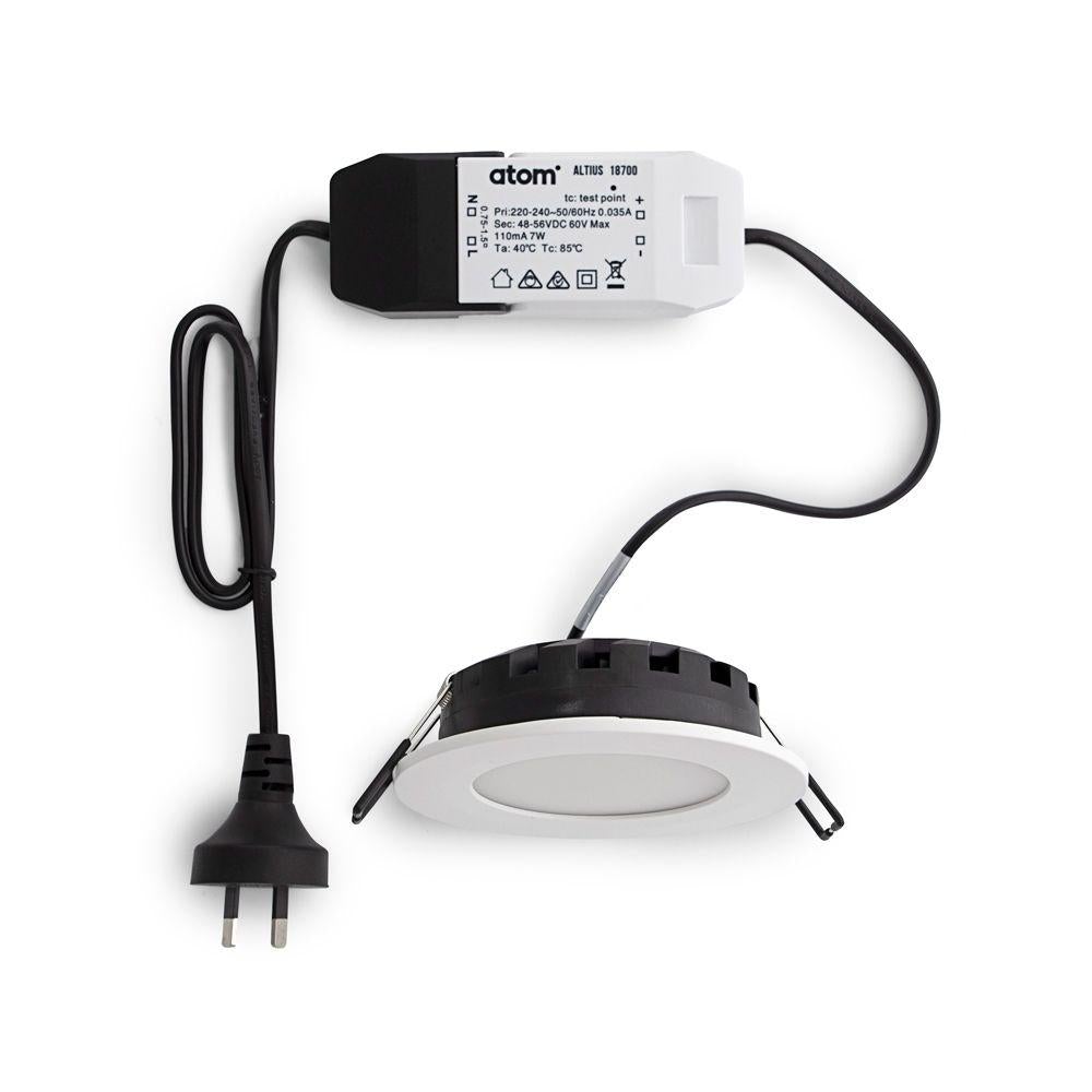 Atom ALTIUS - 7W LED 4-CCT Colour Switchable Dimmable Interchangeable Trim Downlight IP44-Atom Lighting-Ozlighting.com.au