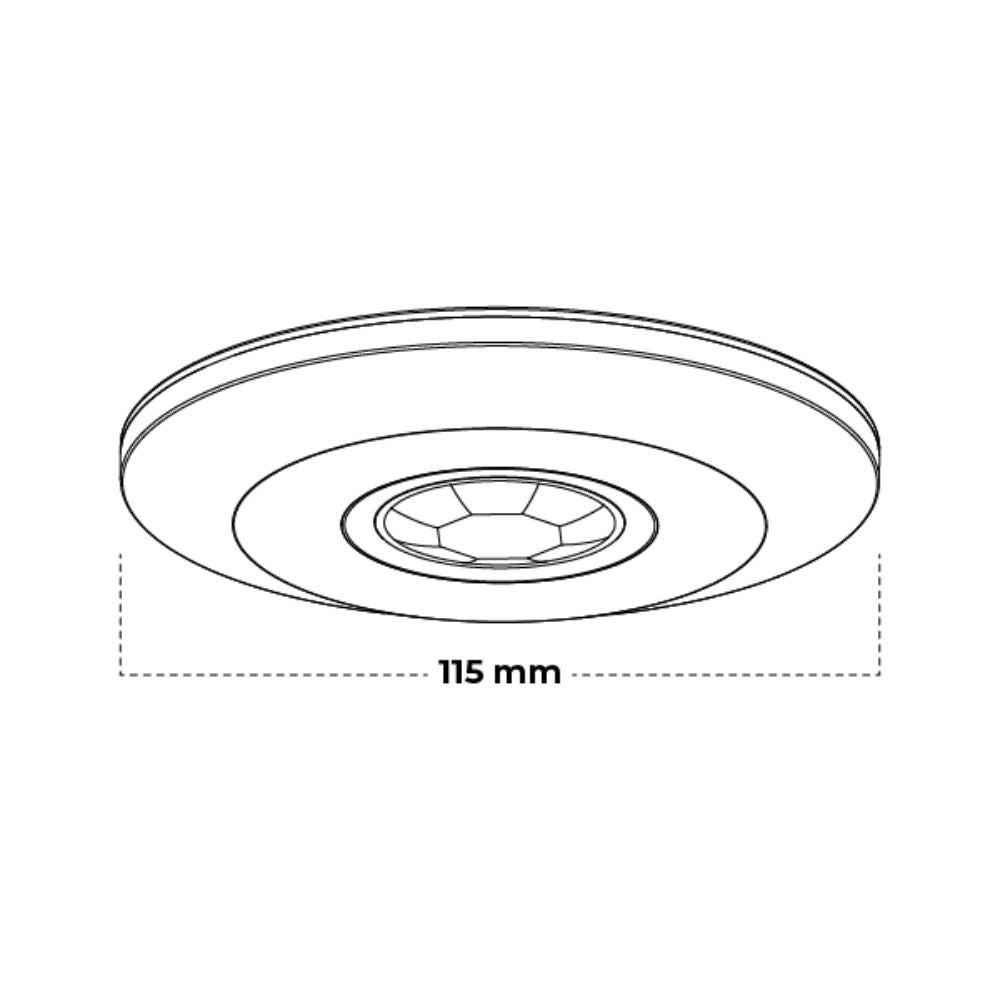 Atom AT4105 Sensor - Surface Mount Microwave/PIR IP20-Atom Lighting-Ozlighting.com.au
