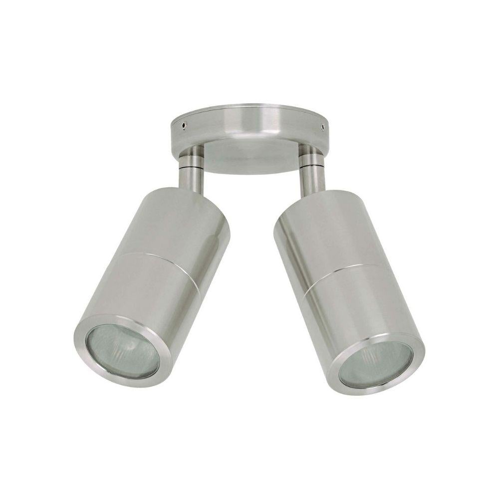 Atom AT5005-TWIN LED Spotlight - 2 x 6W, GU10, 4000K, IP65, Adjustable, Twin-Atom Lighting-Ozlighting.com.au