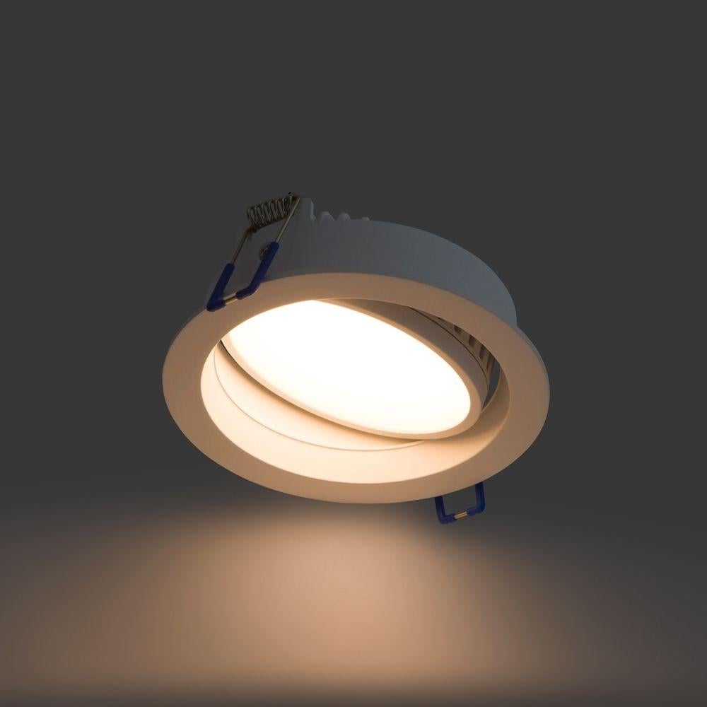 Atom AT9020 LED Downlight - 13W, Dimmable, IP20, Round, Tilt, Adjustable-Atom Lighting-Ozlighting.com.au