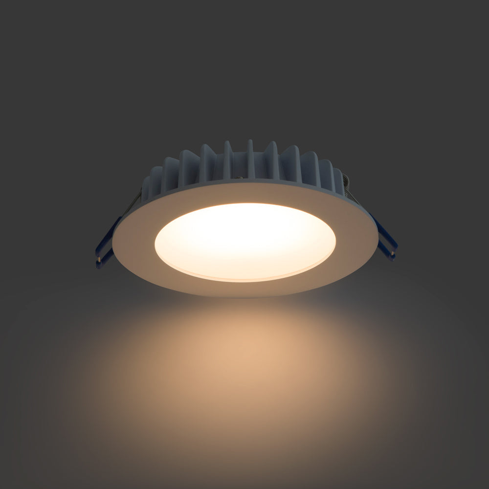 Atom AT9027 - 9W LED Dimmable Round Flat Face Downlight IP20 - 3000K-Atom Lighting-Ozlighting.com.au