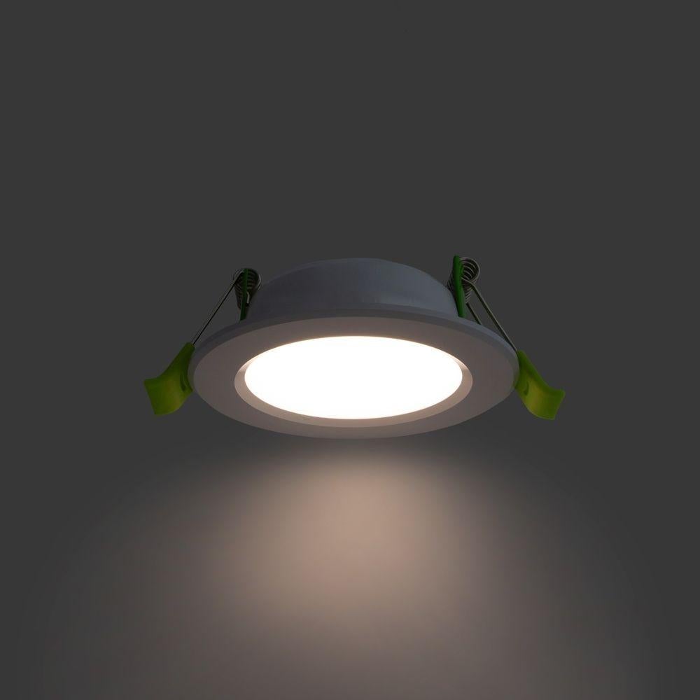 Atom AT9036 - 9W LED Dimmable Mini Round Flat Face Downlight IP44 - 3000K/4000K-Atom Lighting-Ozlighting.com.au