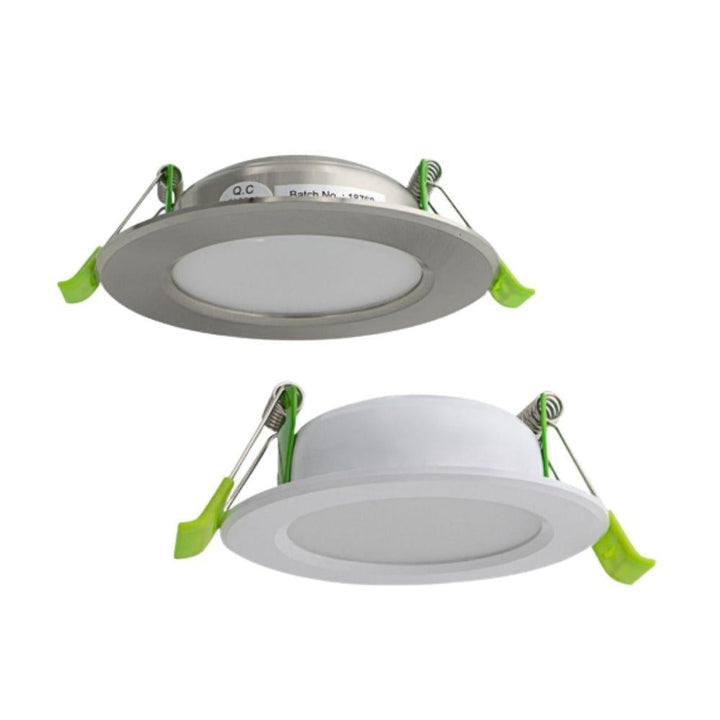 Atom AT9036 - 9W LED Dimmable Mini Round Flat Face Downlight IP44 - 3000K/4000K-Atom Lighting-Ozlighting.com.au