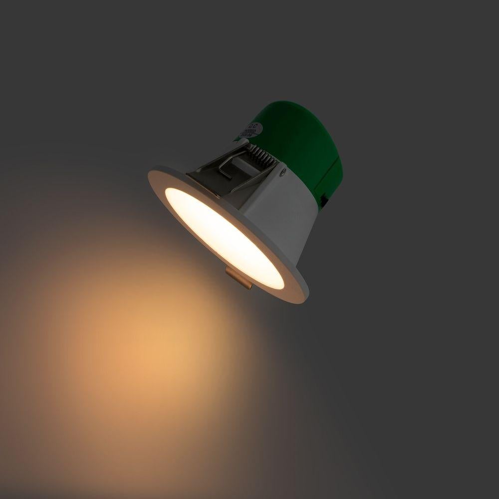 Atom AT9038 LED Downlight - 7W, Tri-Colour, Dimmable, IP54, Flat Face, 70mm Cutout-Atom Lighting-Ozlighting.com.au