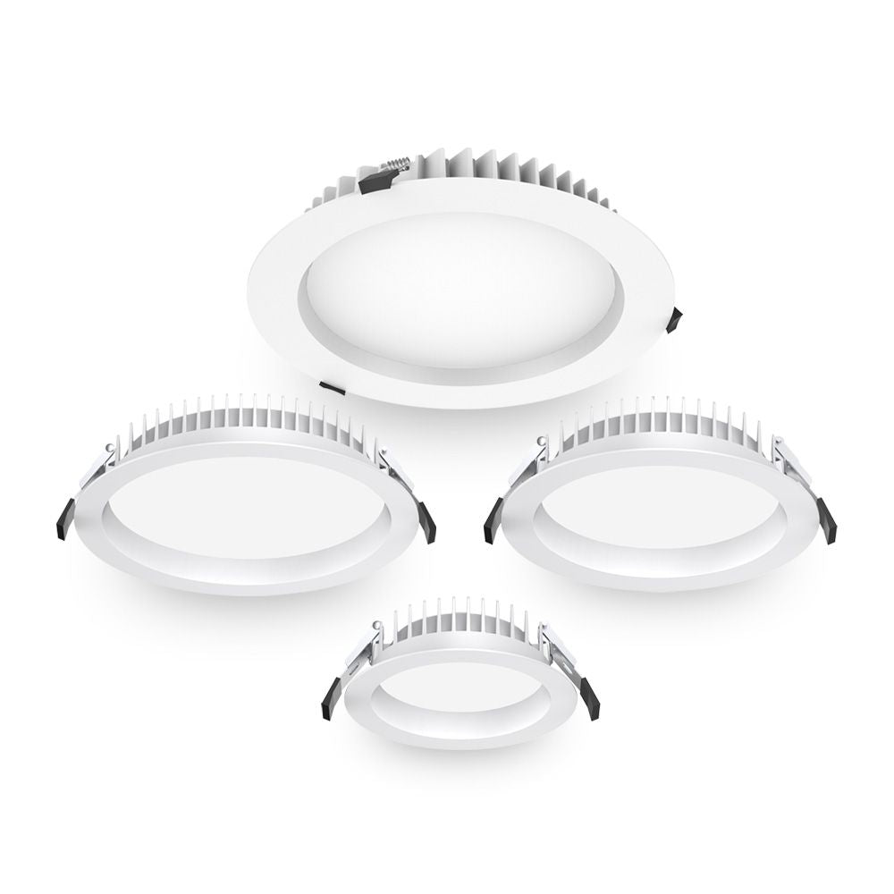 Atom AT9045 - 12W/18W/25W/35W LED Tri-Colour Dimmable Commercial Downlight IP54-Atom Lighting-Ozlighting.com.au