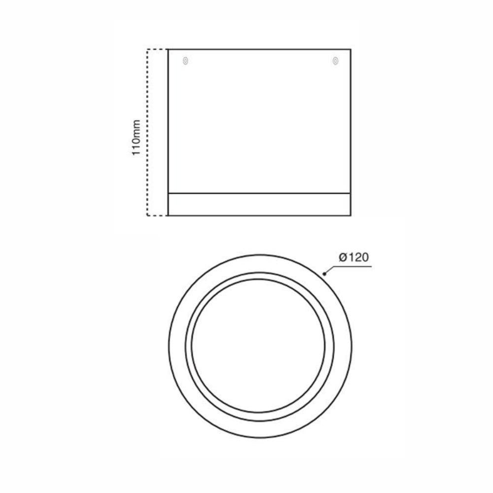 Atom AT9064/5/6 LED Downlight - 10W/25W/35W, Dimmable, IP54, Surface Mount-Atom Lighting-Ozlighting.com.au