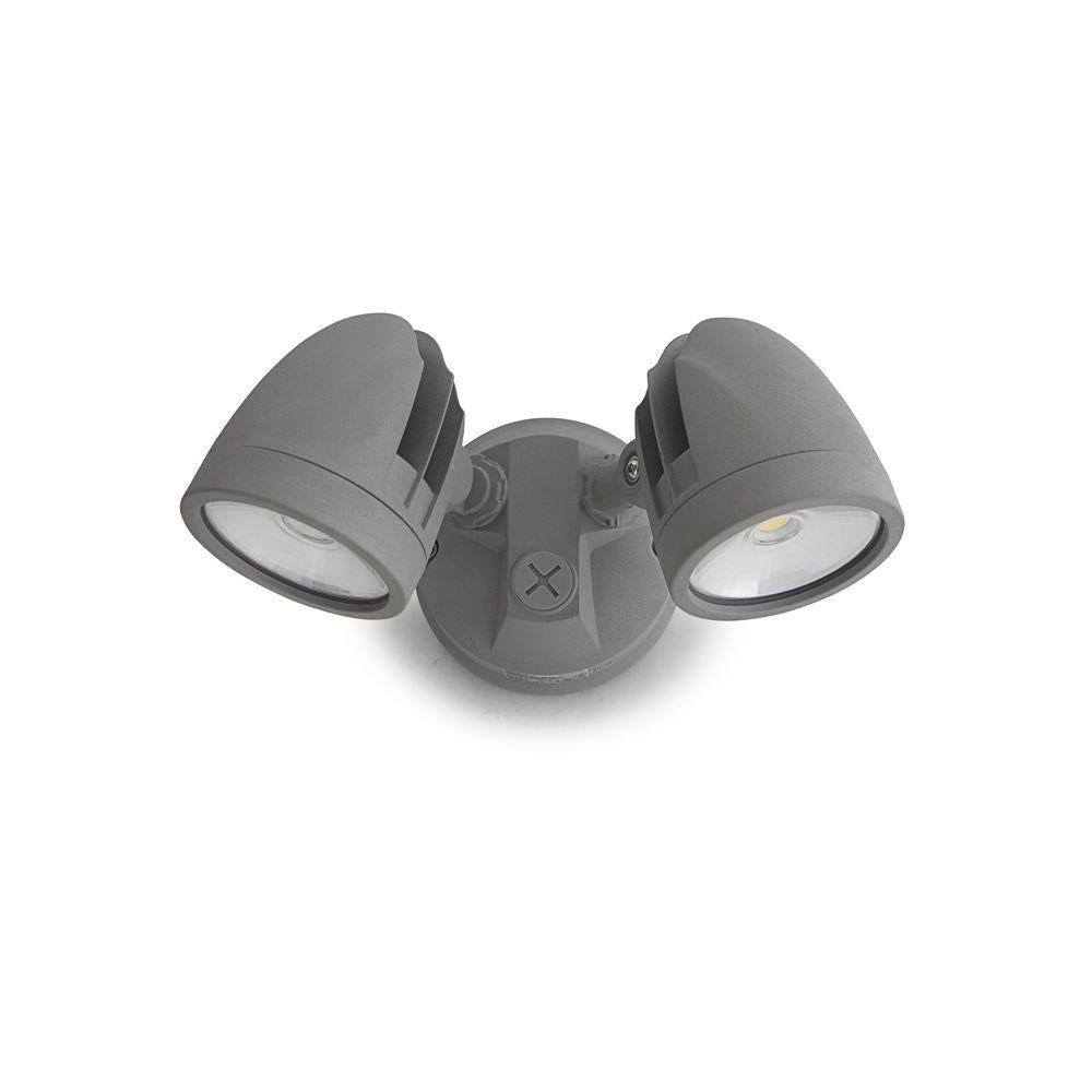 Atom AT9132 - 23W Twin Head LED Exterior Spotlight With Sensor IP44 5000K-Atom Lighting-Ozlighting.com.au