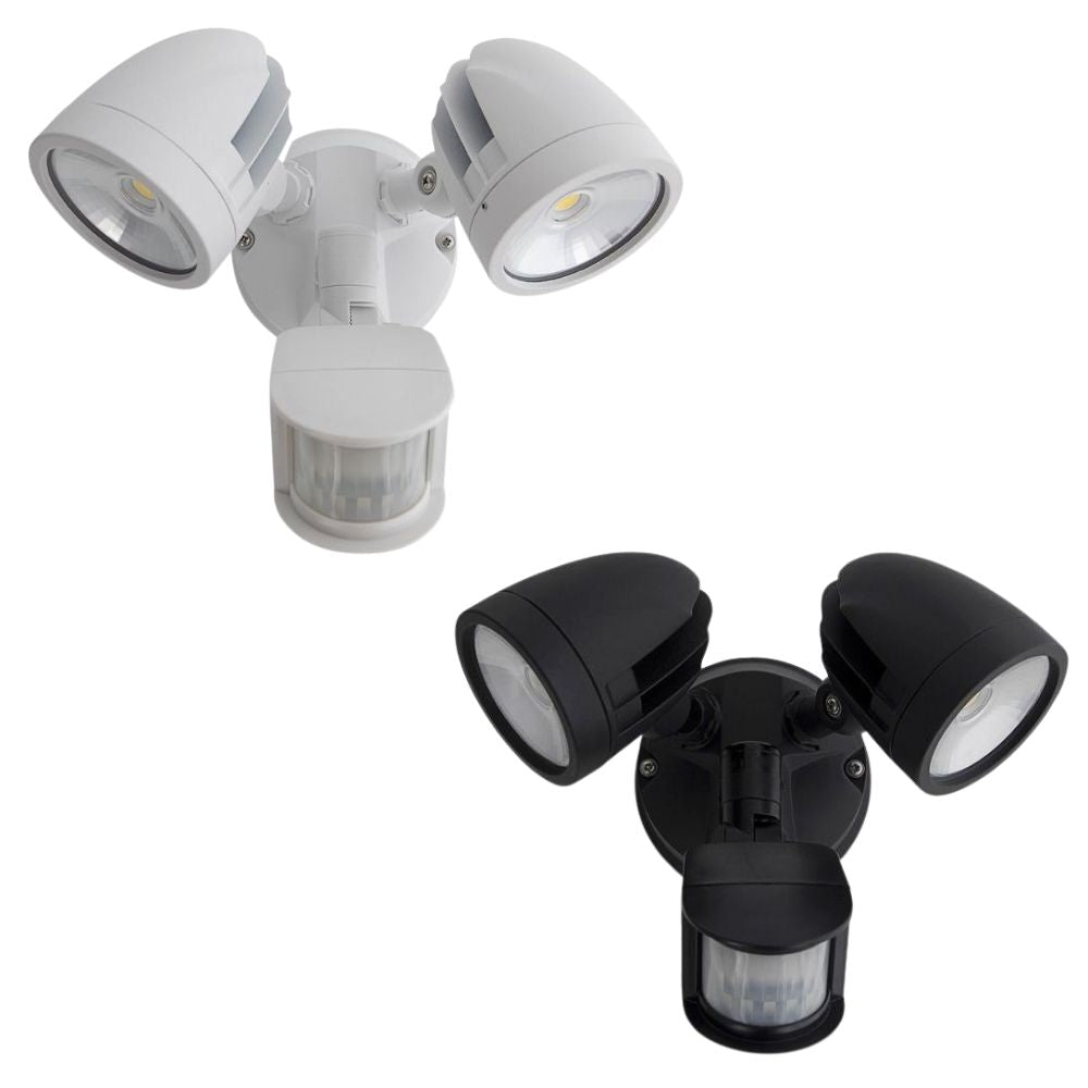 Atom AT9133 LED Twin Spotlight - 24W, with Sensor IP44-Atom Lighting-Ozlighting.com.au