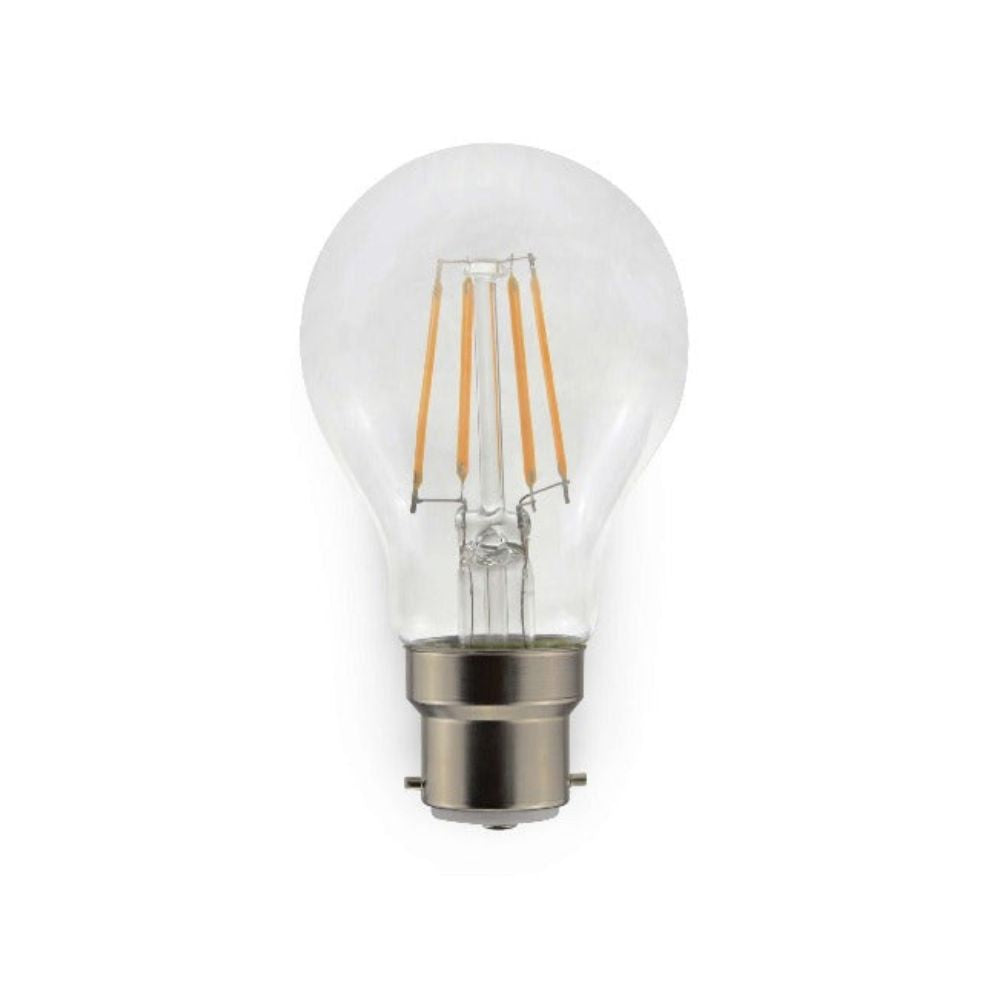 Atom AT9476 LED Globe - 5W, B22/E27, 2700K, A60, Filament, Dimmable, Clear Glass-Atom Lighting-Ozlighting.com.au