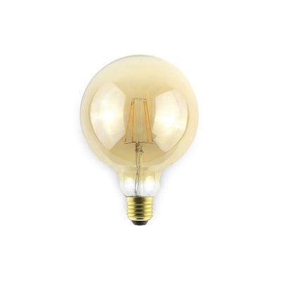 Atom AT9478 - 8W LED Dimmable G125 Spherical Shape Filament Amber Glass Globe 2700K - E27-Atom Lighting-Ozlighting.com.au