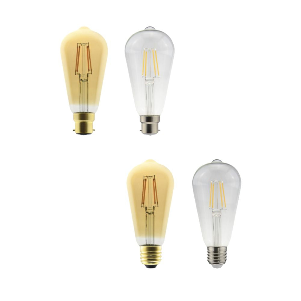 Atom AT9480 - 5W LED Dimmable Pear ST64 Shape Filament Globe 2700K - E27/B22-Atom Lighting-Ozlighting.com.au