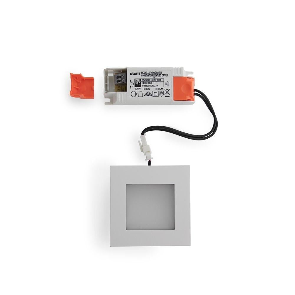 Atom AT9500 - 2W LED Square Recessed Step Light IP44-Atom Lighting-Ozlighting.com.au