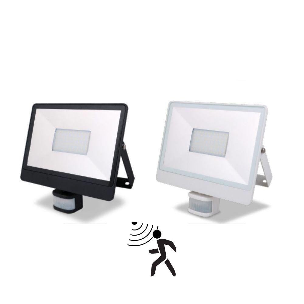 Atom AT9819 LED Floodlight - 10W/20W/30W/50W, 5000K, IP44, with Sensor-Atom Lighting-Ozlighting.com.au