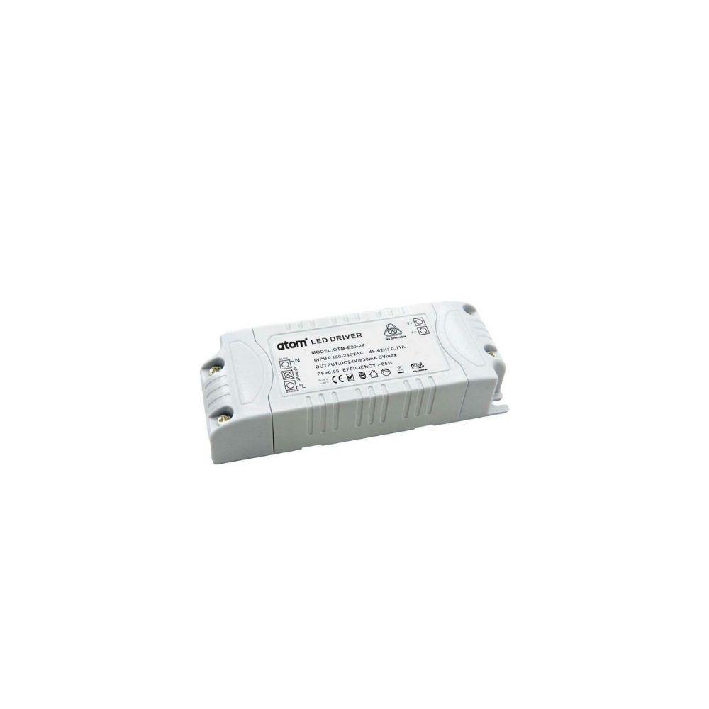 Atom DRIVER - 20W 24V DC Constant Voltage LED Driver With Flex & Plug-Atom Lighting-Ozlighting.com.au