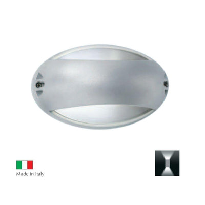 Boluce BL-9039 AIRONE - Exterior Oval Bunker Light with Middle Band Fascia IP54 Silver-Boluce-Ozlighting.com.au