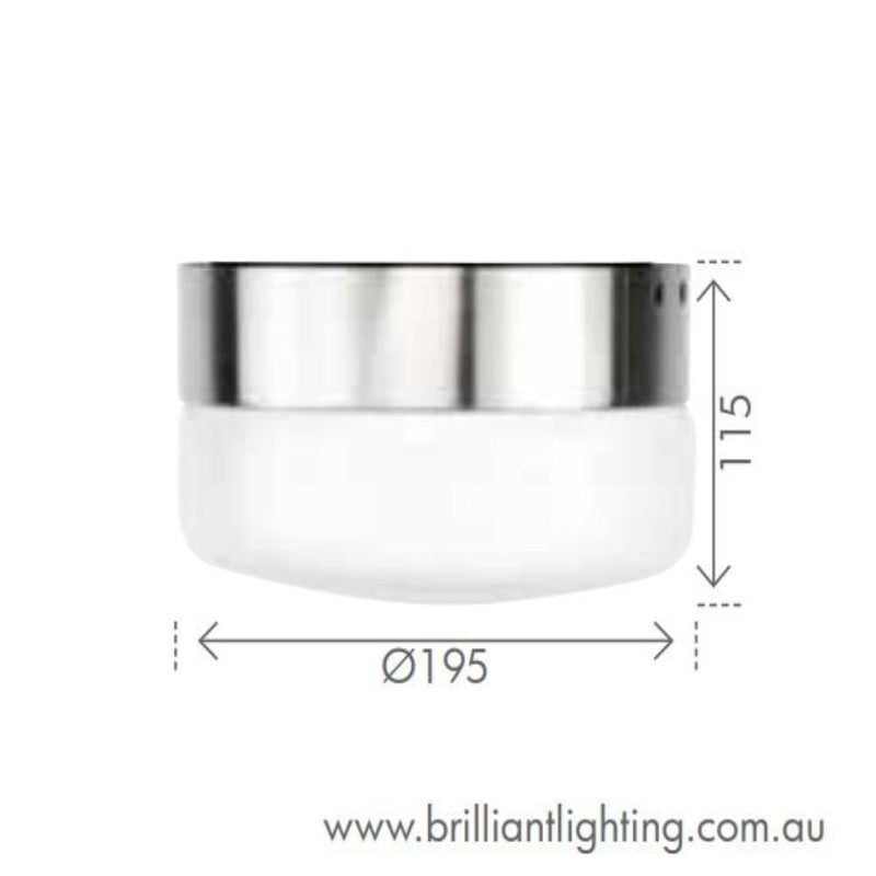 Brilliant ATRIUM - 40W Ceiling Light Kit 316 Stainless Steel-Brilliant Lighting-Ozlighting.com.au