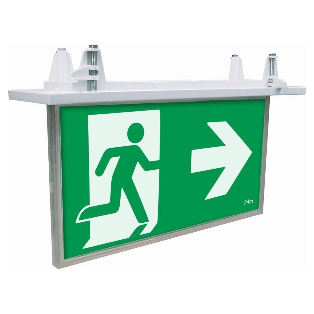Brilliant BLADE Recessed Emergency LED Exit Sign - 2W-Brilliant Lighting-Ozlighting.com.au