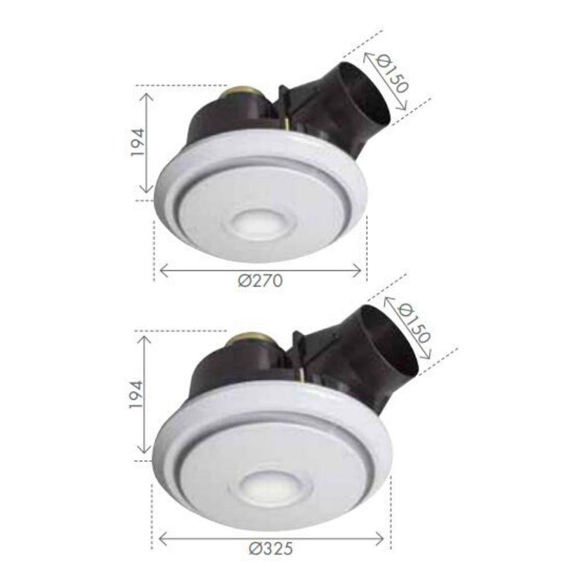 Brilliant BOREAL-II - Round Exhaust Fan with Tricolour switchable CCT LED Light-Brilliant Lighting-Ozlighting.com.au