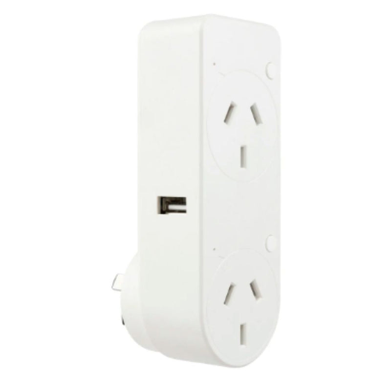 Brilliant CANNES - Smart WiFi Double Plug with USB-A and USB-C Chargers-Brilliant Lighting-Ozlighting.com.au