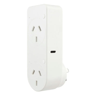 Brilliant CANNES - Smart WiFi Double Plug with USB-A and USB-C Chargers-Brilliant Lighting-Ozlighting.com.au