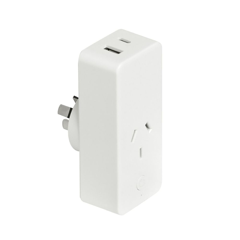 Brilliant CANNES - Smart WiFi Single Plug with USB-A and USB-C Chargers-Brilliant Lighting-Ozlighting.com.au