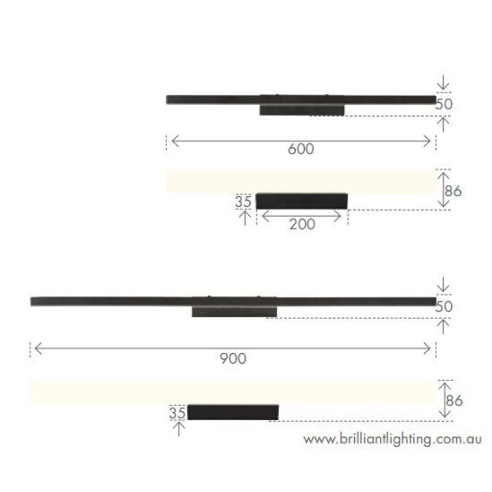 Brilliant DARCY - 15W/20W LED Vanity Light-Brilliant Lighting-Ozlighting.com.au