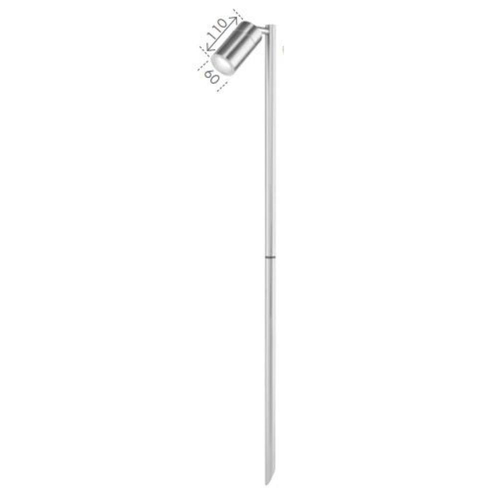 Brilliant DENVER-II - Single/Twin Light 12V Exterior LED Garden Path Spike Light Stainless Steel - DRIVER REQUIRED-Brilliant Lighting-Ozlighting.com.au